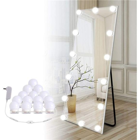Hollywood Led Vanity Lights Strip Kit,with 14 Dimmable Light Bulbs for Full Body - Picture 1 of 7